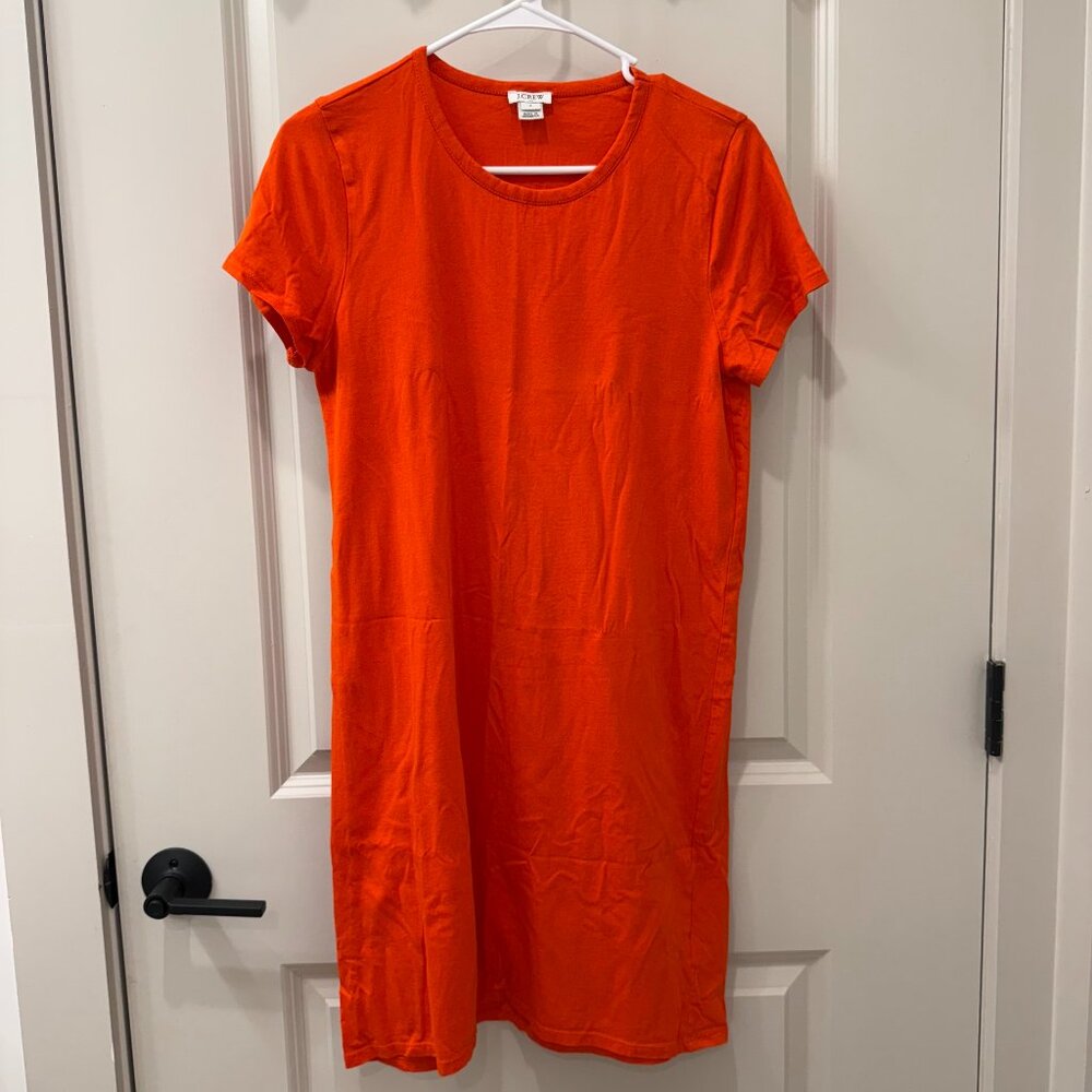 J.Crew T-Shirt Dress Size Small Orange Short Sleeve Casual Summer $55